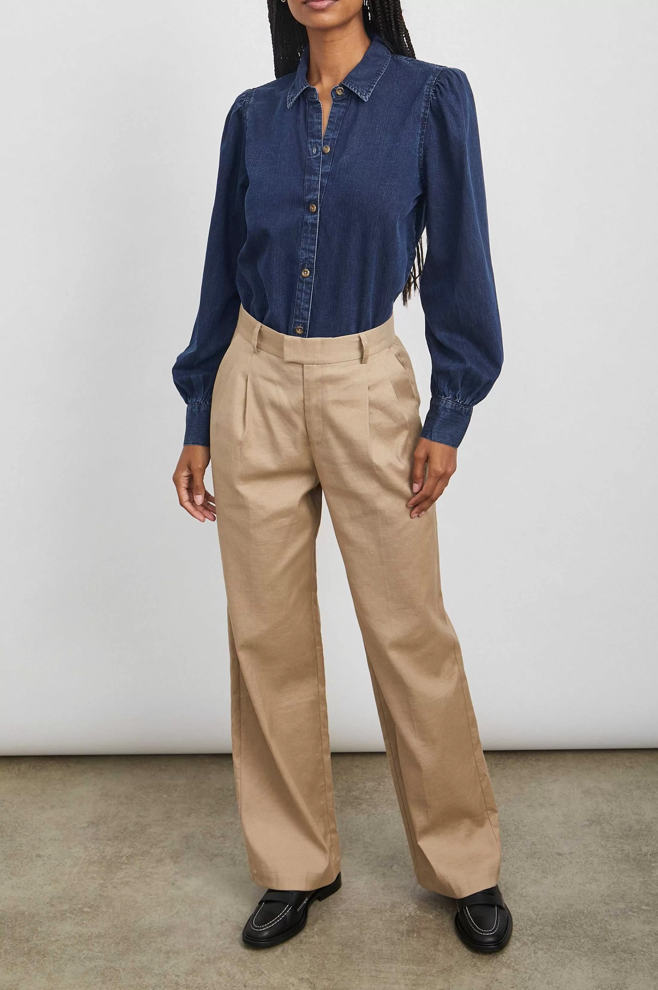 Bovenkanten-Rails Angelica Overhemd - Donker Vintage