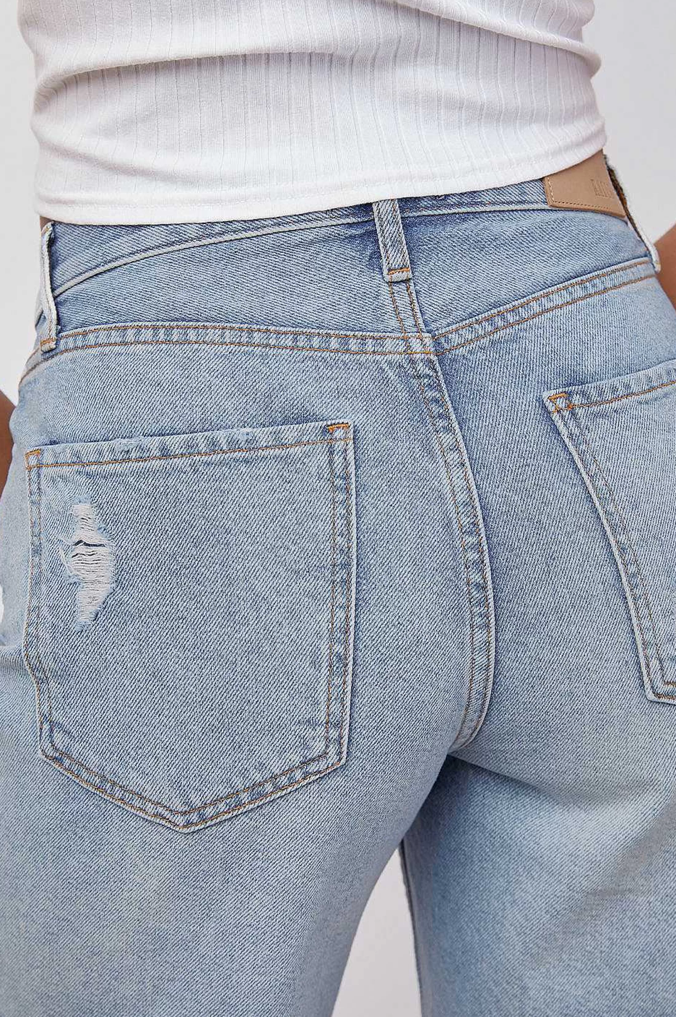Denim-Rails Beachwood Kort - Licht Vintage Distress
