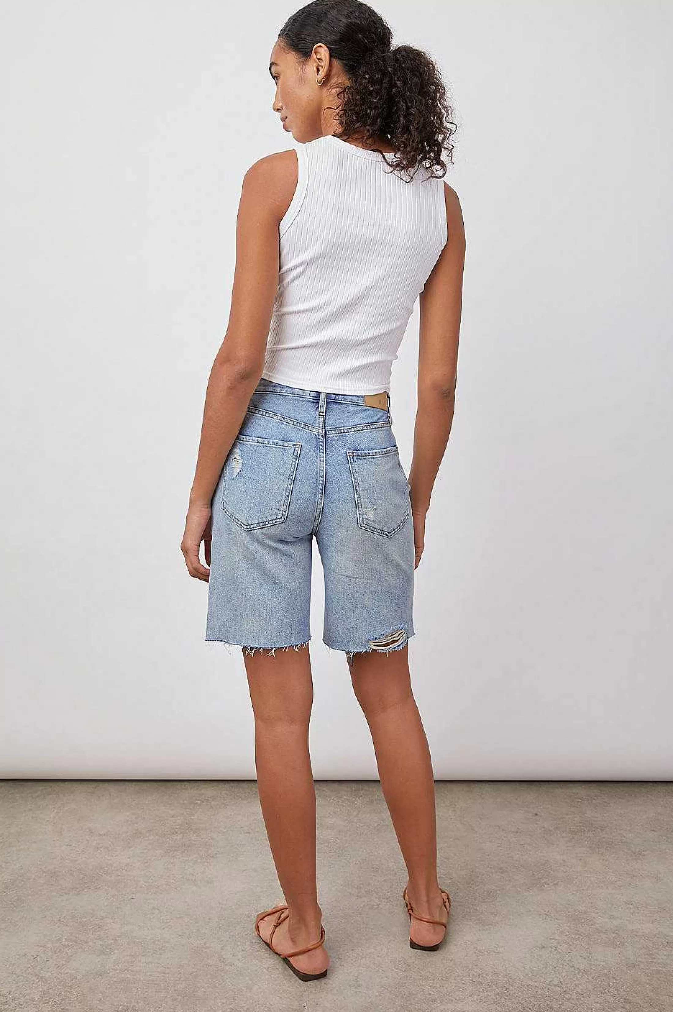Denim-Rails Beachwood Kort - Licht Vintage Distress