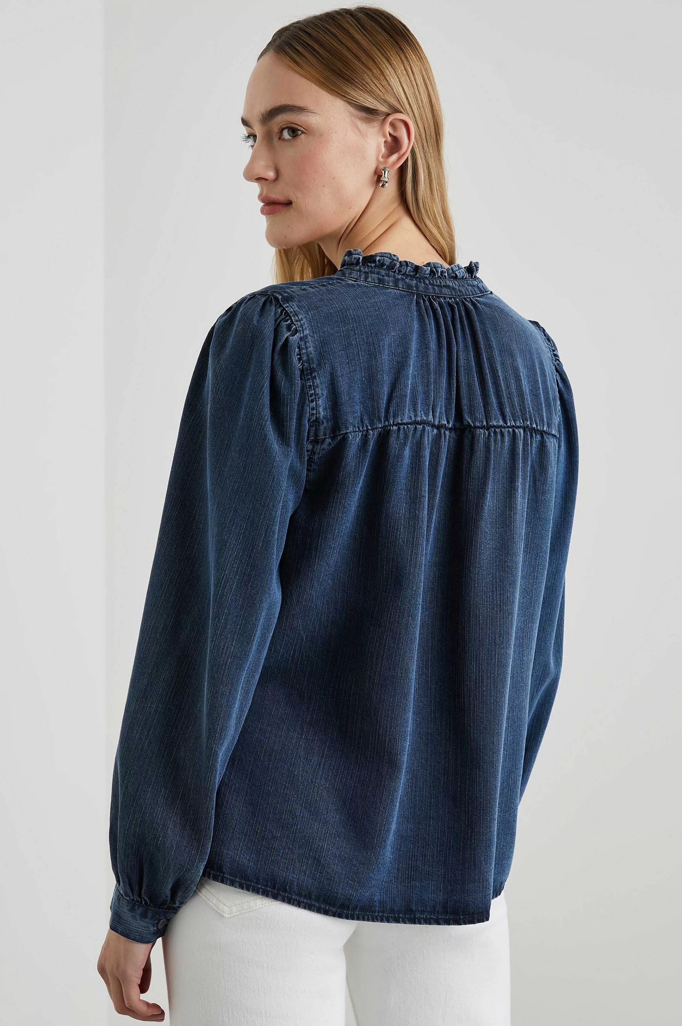 Bovenkanten-Rails Camille Top - Donkere Vintage Wash