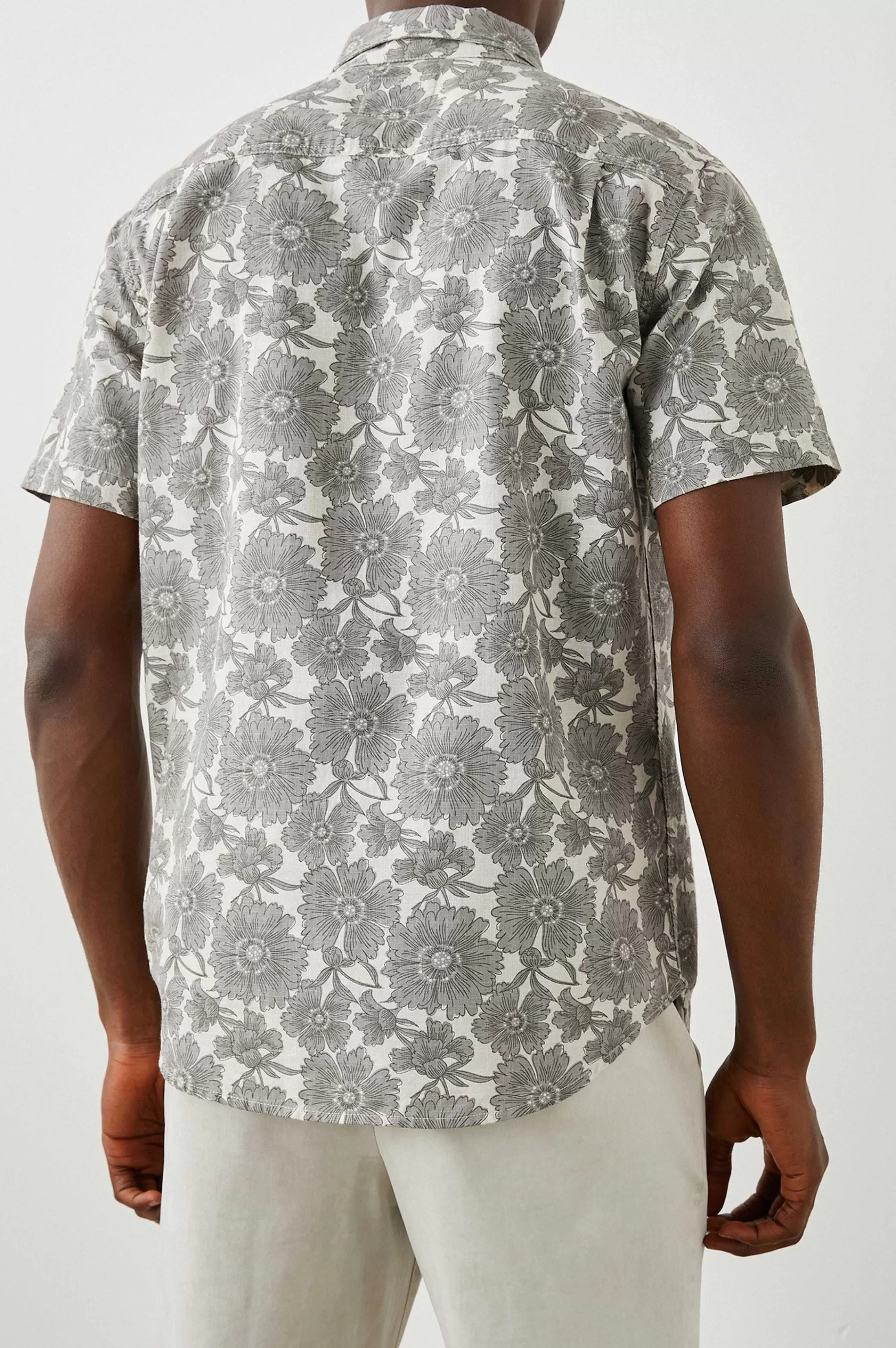 Overhemden-Rails Fairfax Shirt - Gespilderd Bloemblaadje Monochroom