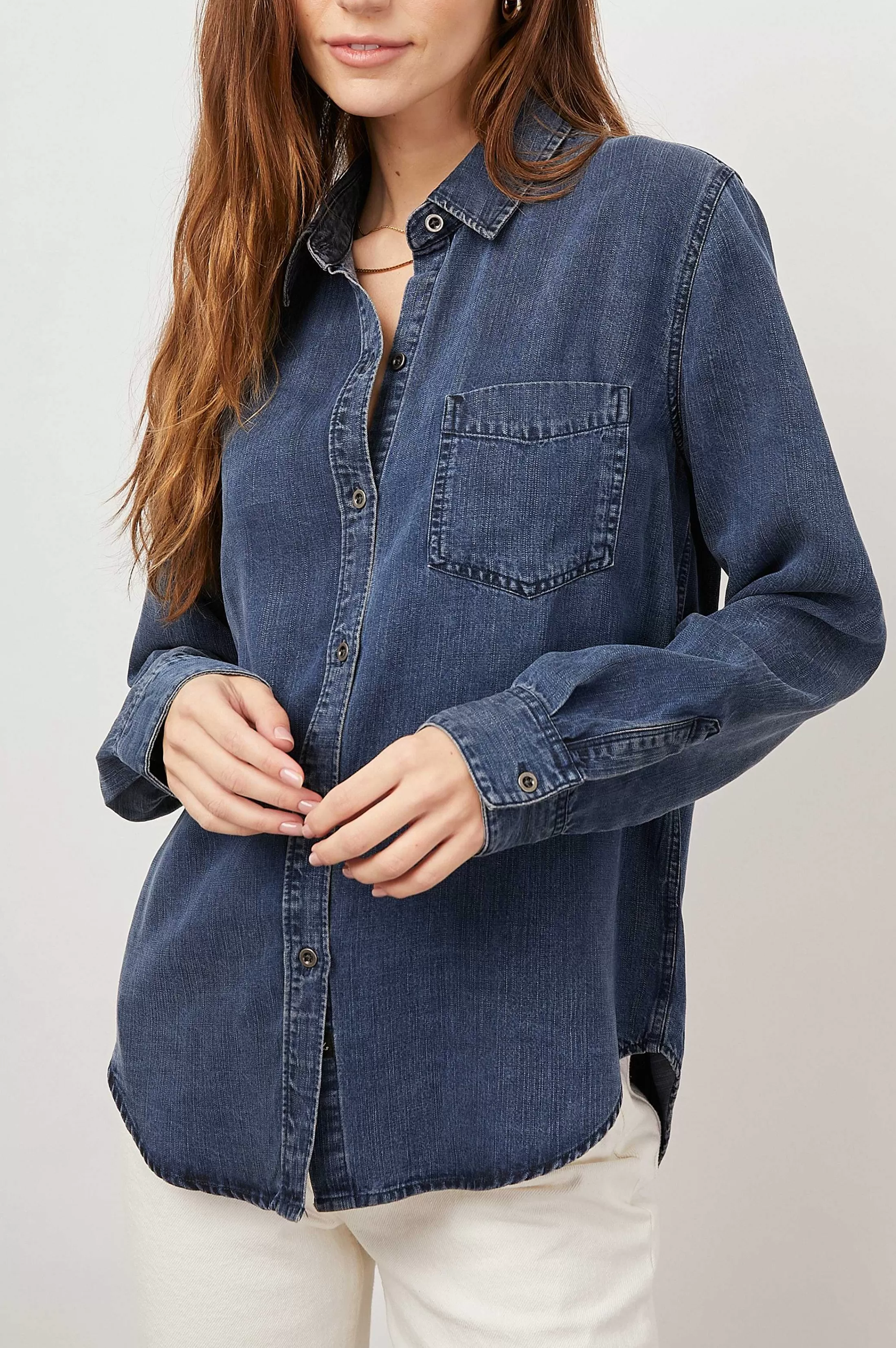 Bovenkanten-Rails Ingrid Overhemd - Donker Vintage