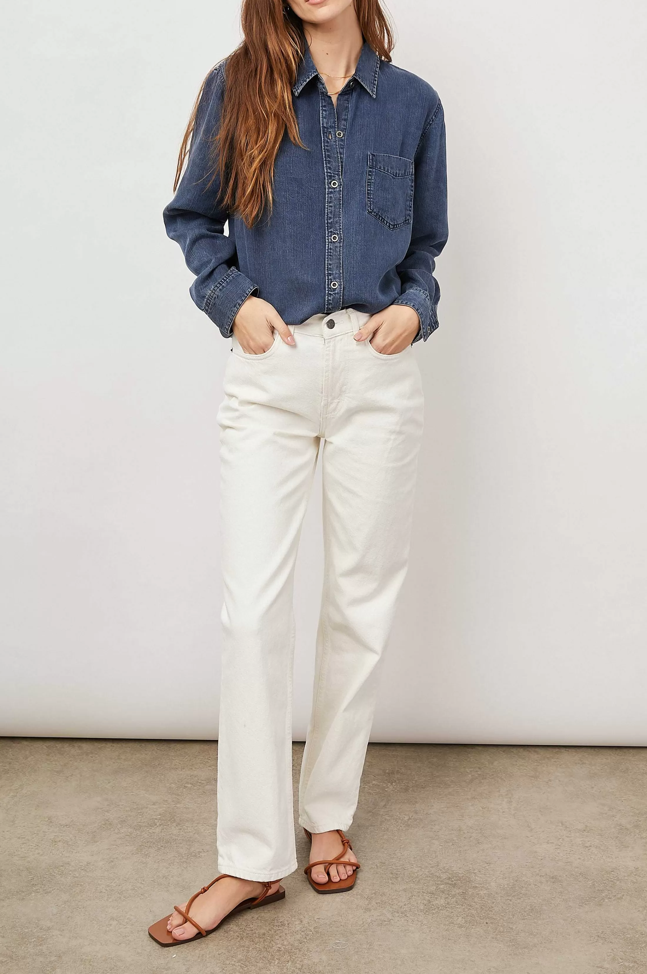 Bovenkanten-Rails Ingrid Overhemd - Donker Vintage