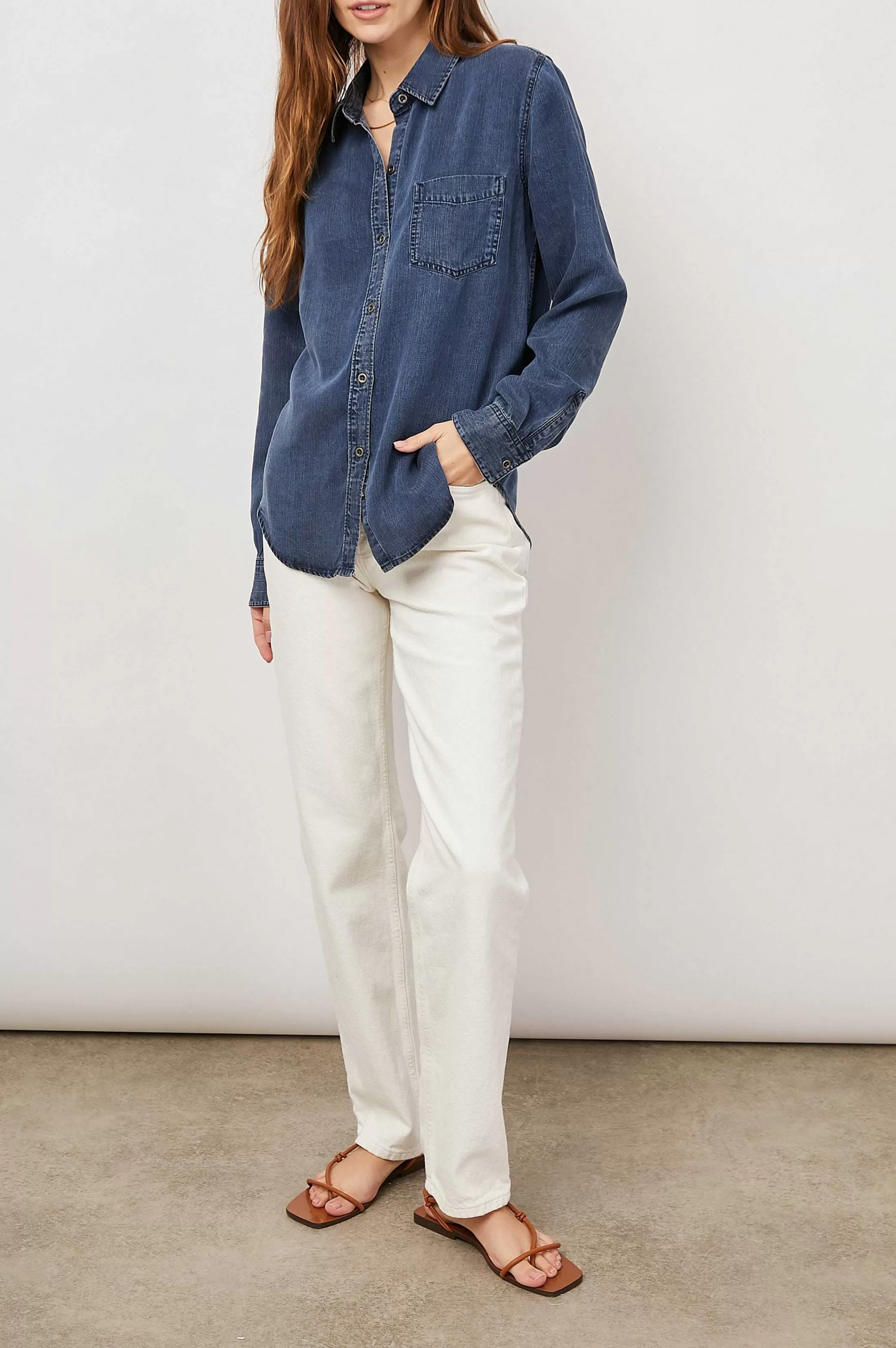 Bovenkanten-Rails Ingrid Overhemd - Donker Vintage