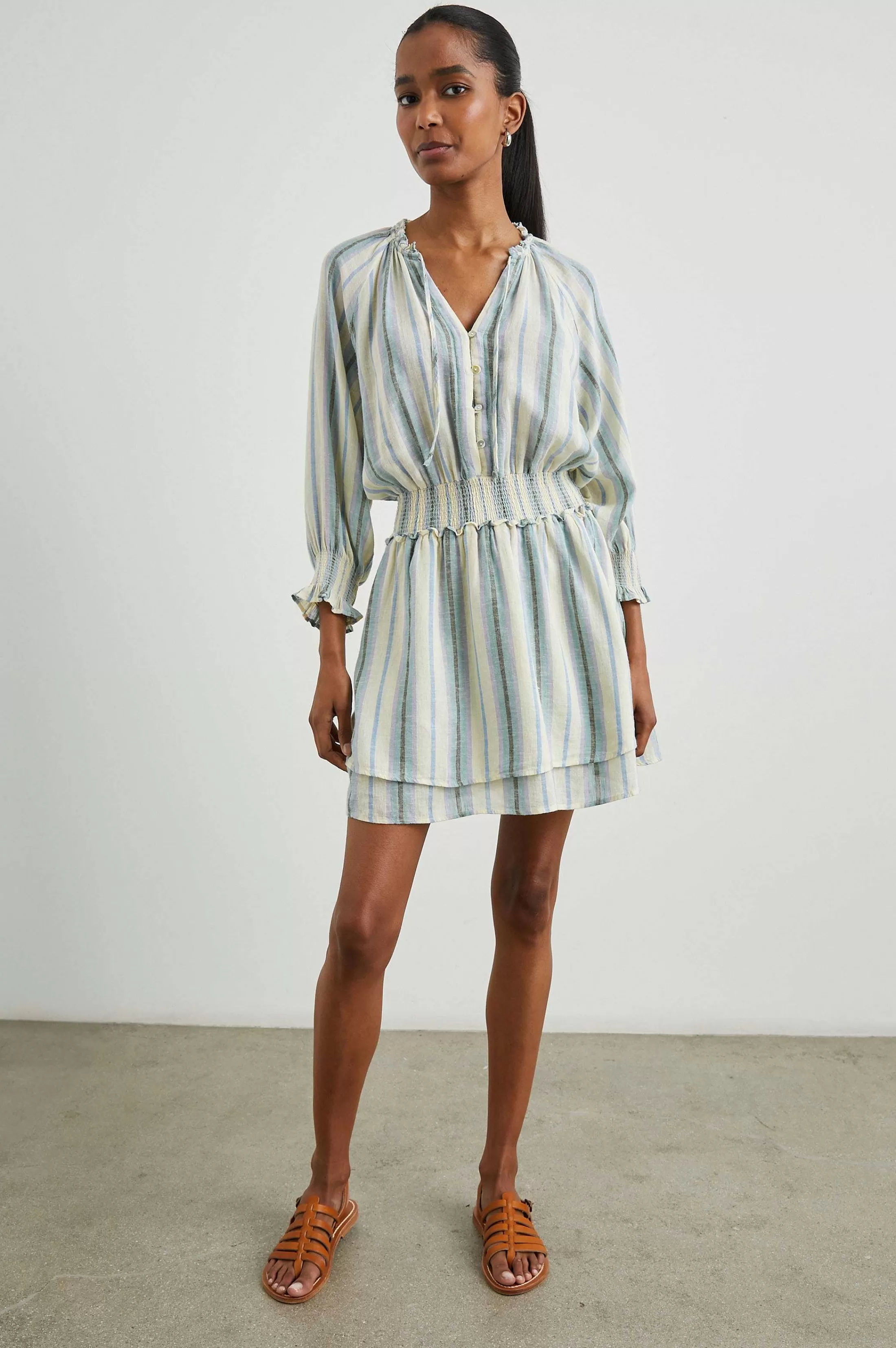 Jurken En Rompertjes-Rails Kristal Jurk - Catania Stripe
