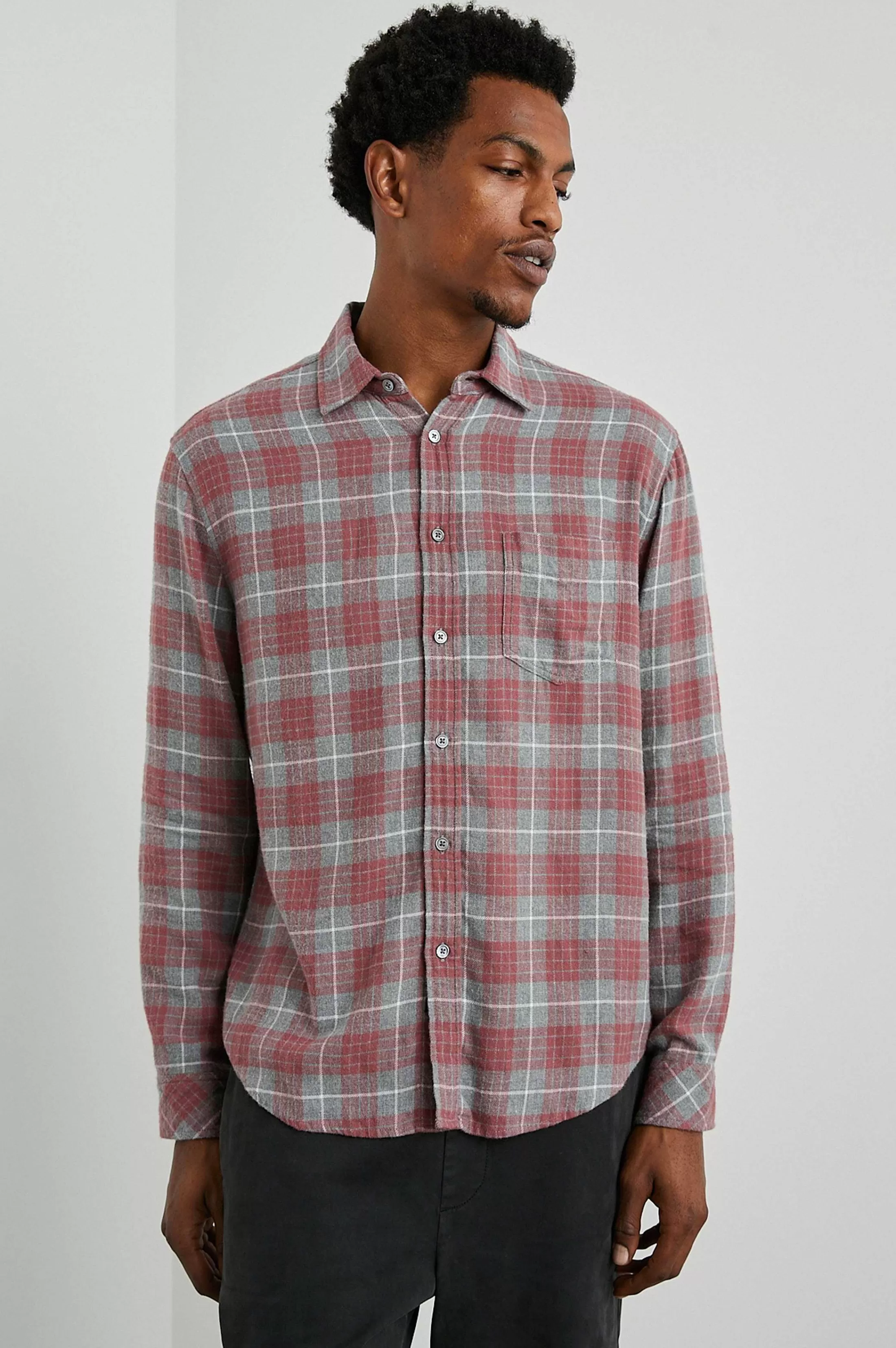 Overhemden-Rails Lennox Shirt - Schuurstaal Duif