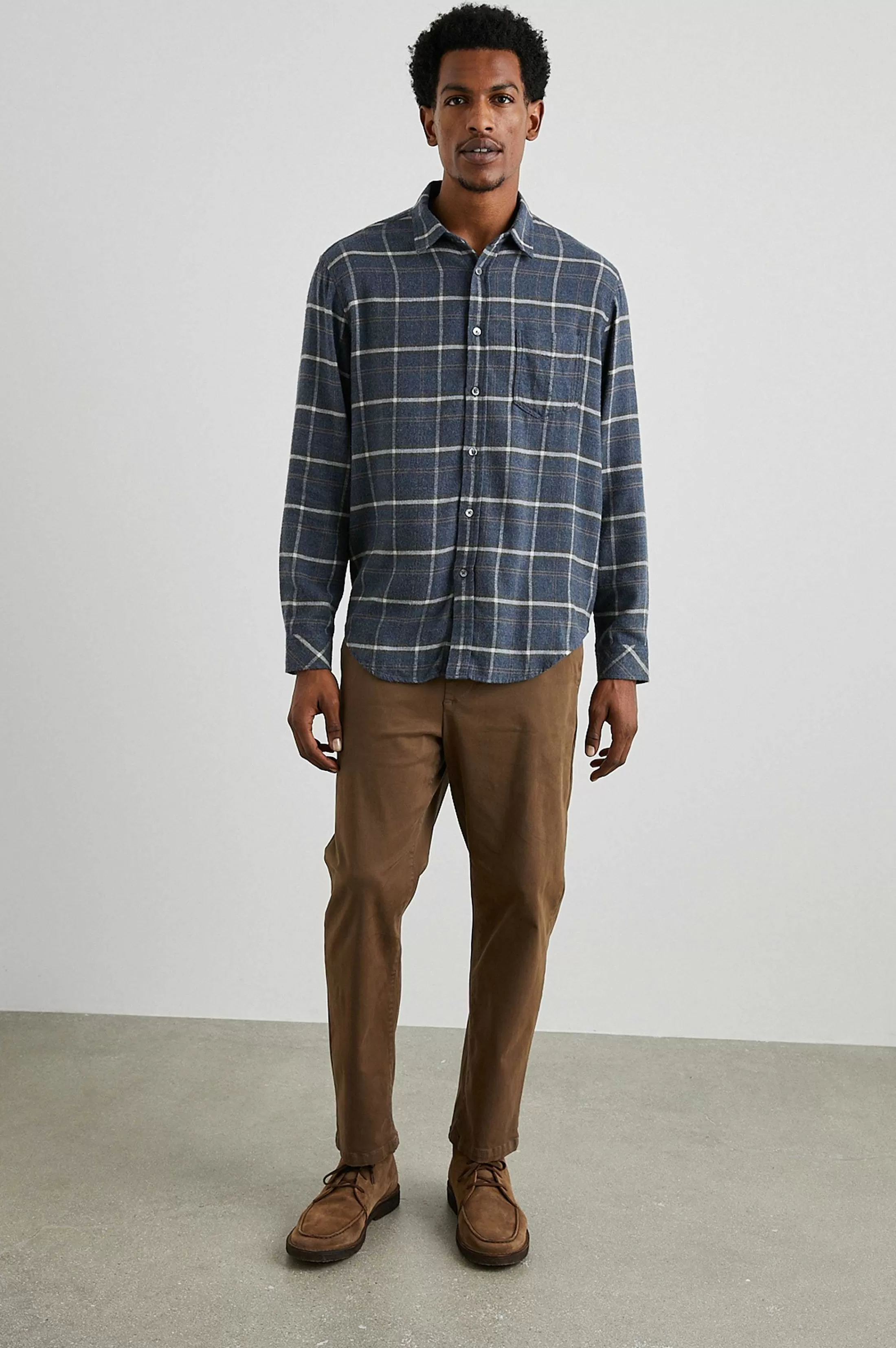 Overhemden-Rails Lennox Shirt - Shadow Tarwe Melange