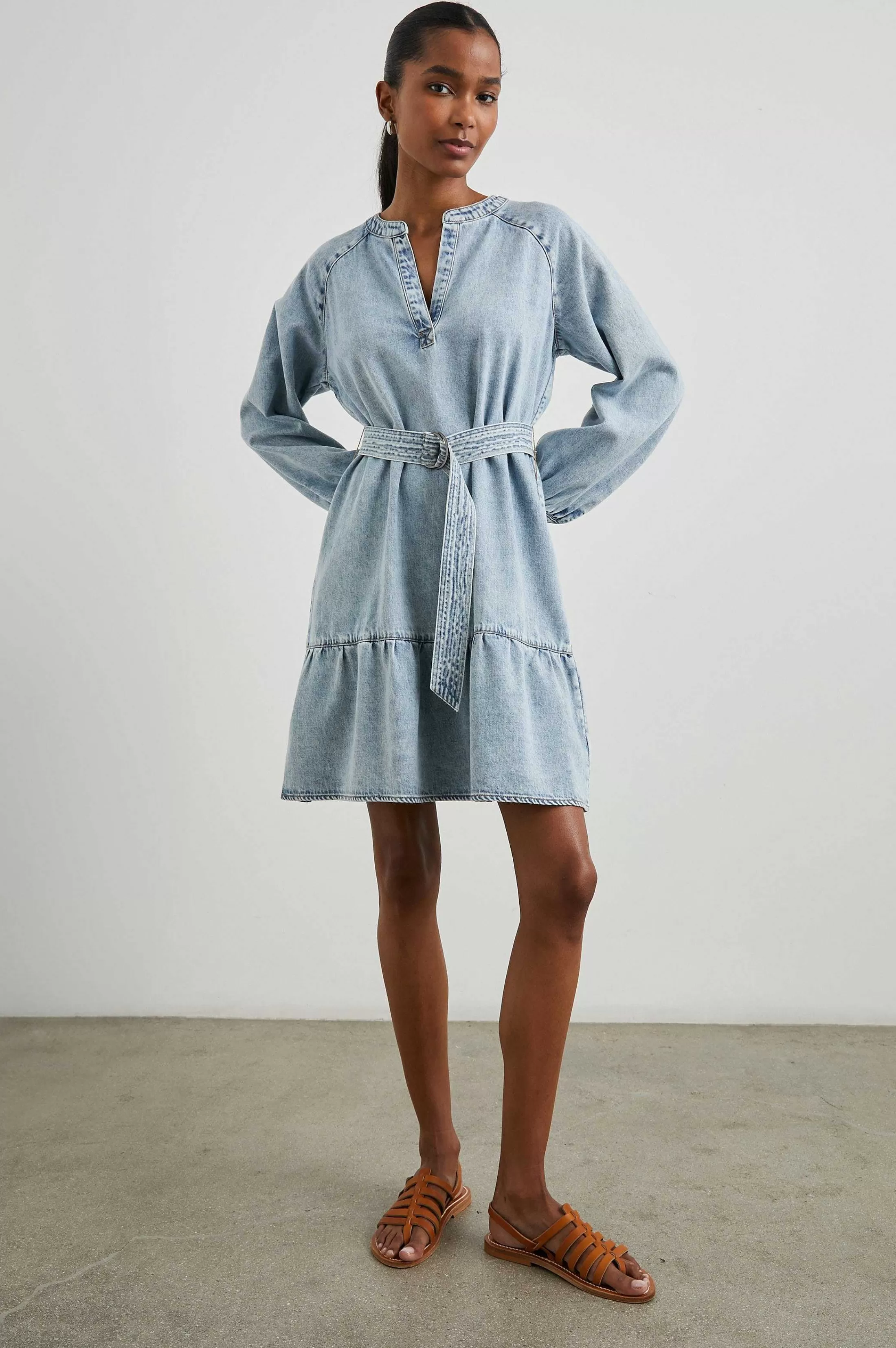 Jurken En Rompertjes-Rails Lila Jurk - Faded Indigo