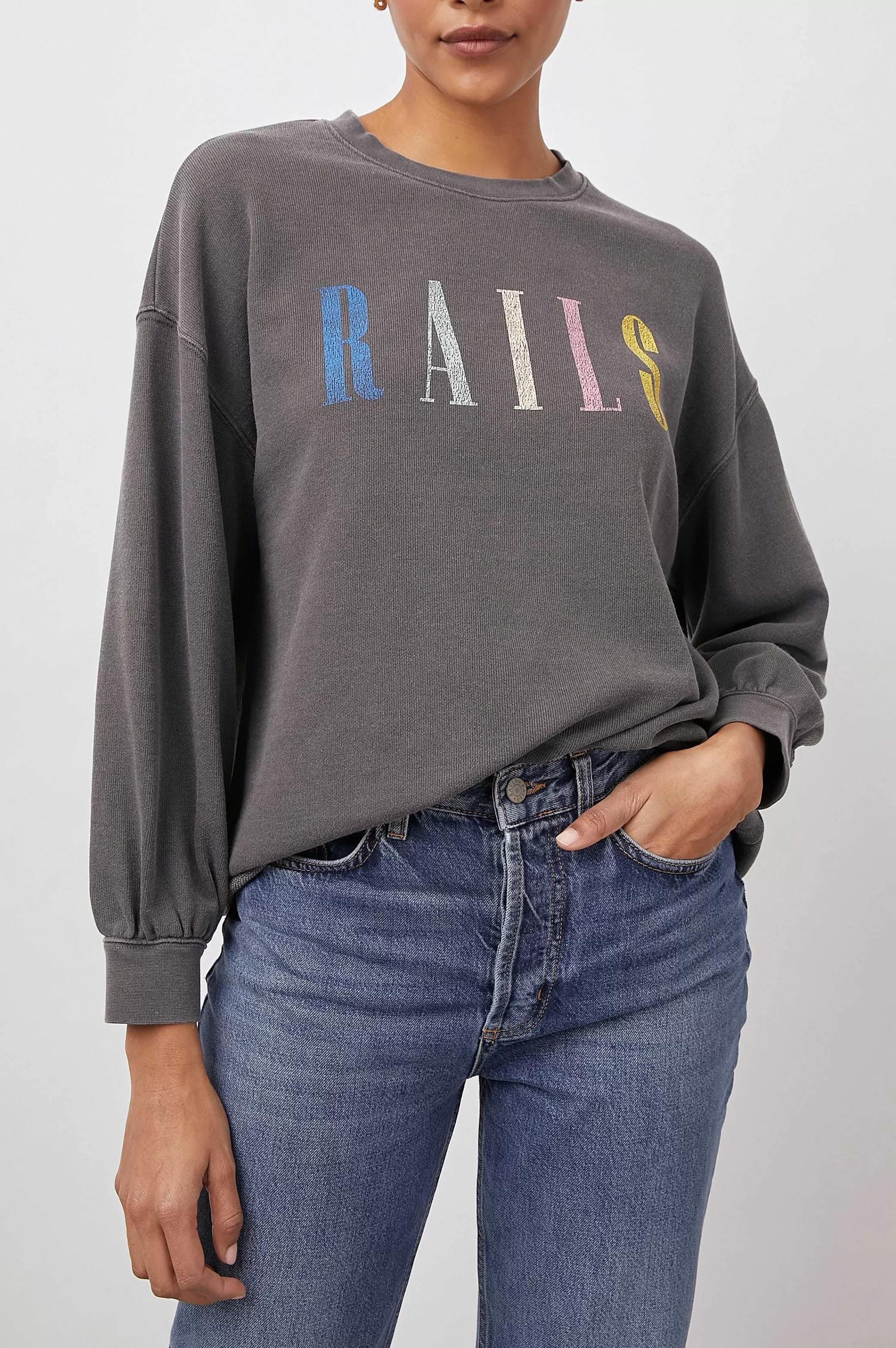 Lounge-Rails Handtekening Sweatshirt - Vintage Zwart