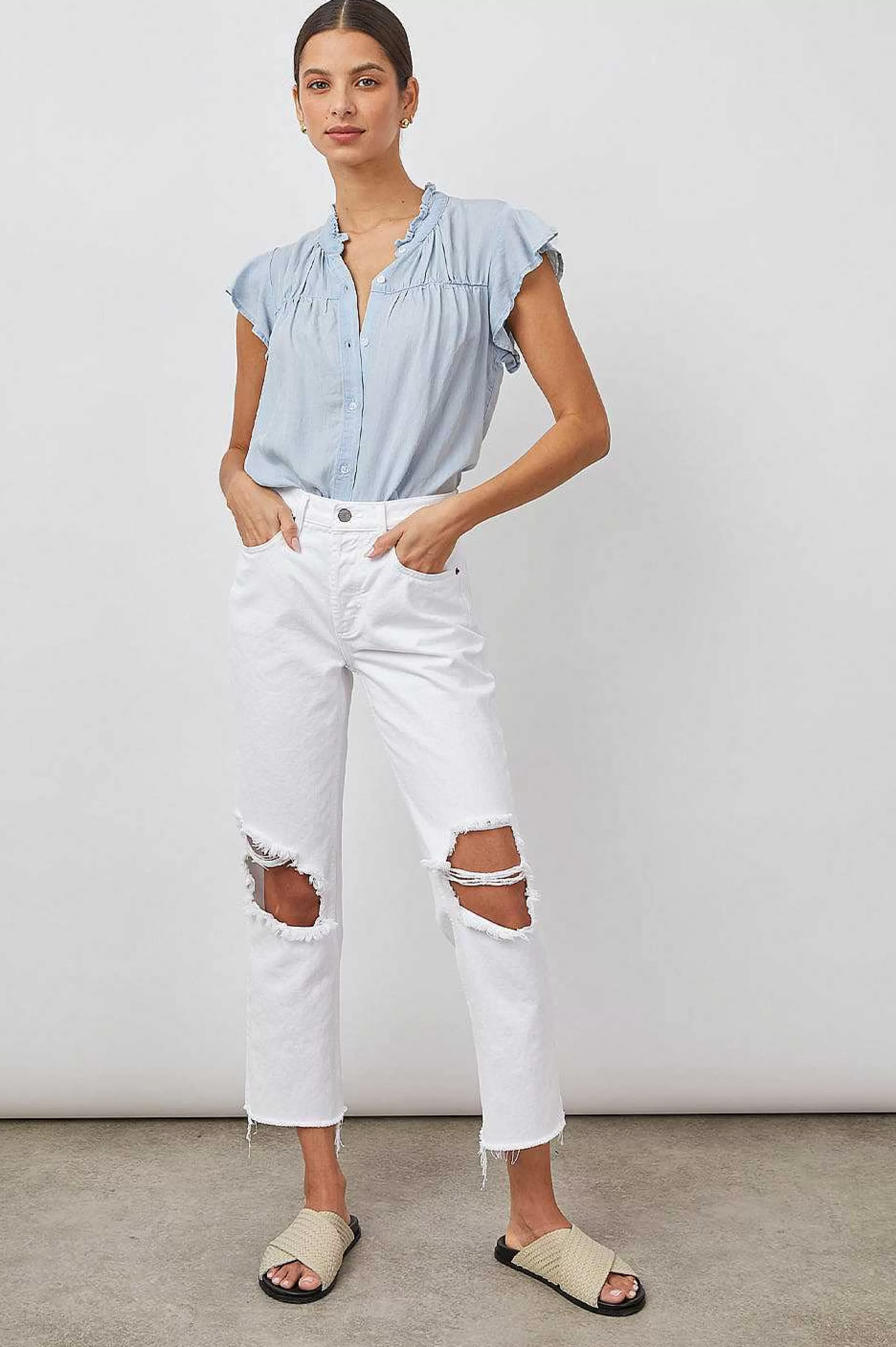 Bovenkanten-Rails Ruthie Top - Licht Vintage