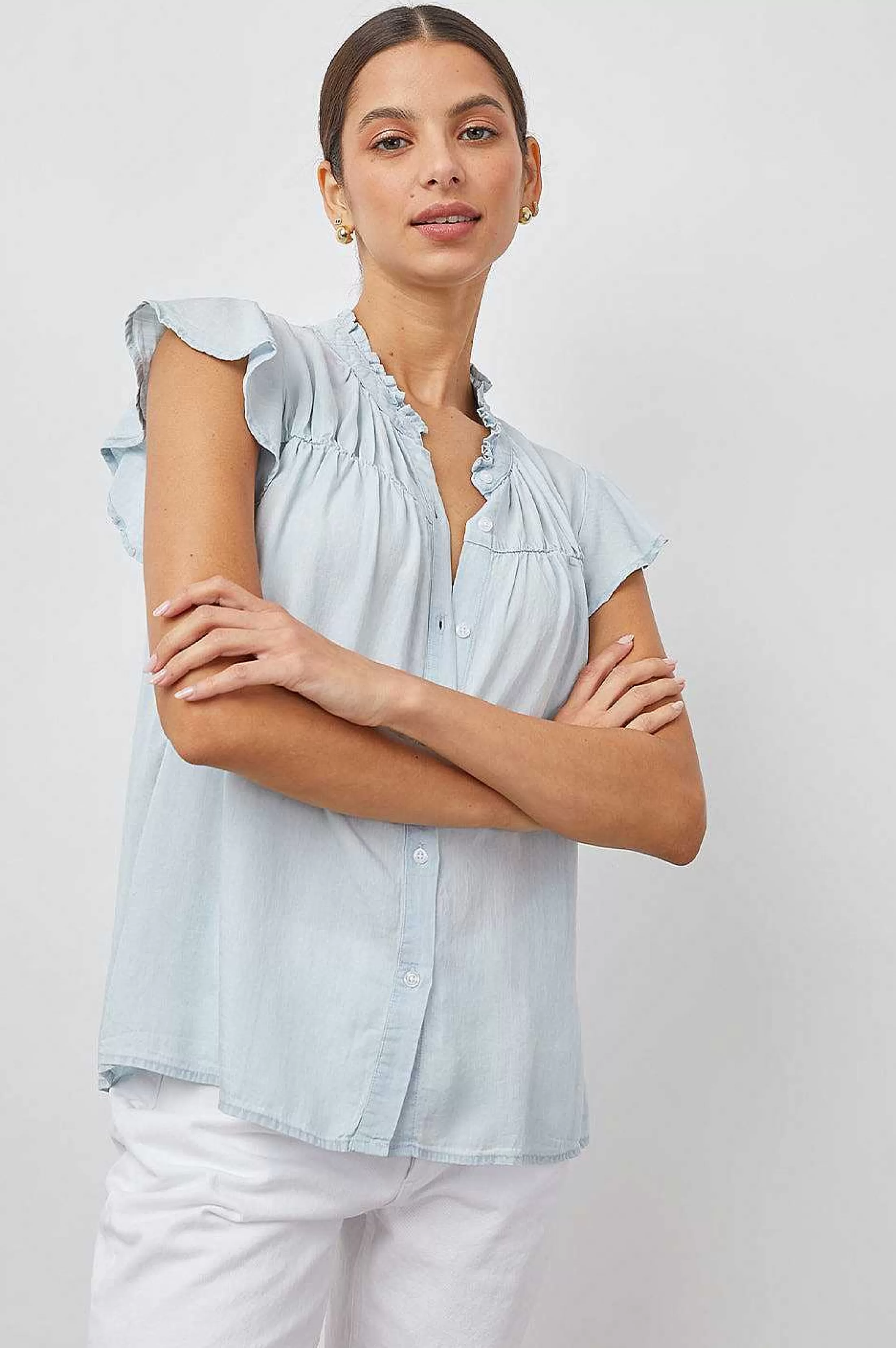 Bovenkanten-Rails Ruthie Top - Licht Vintage