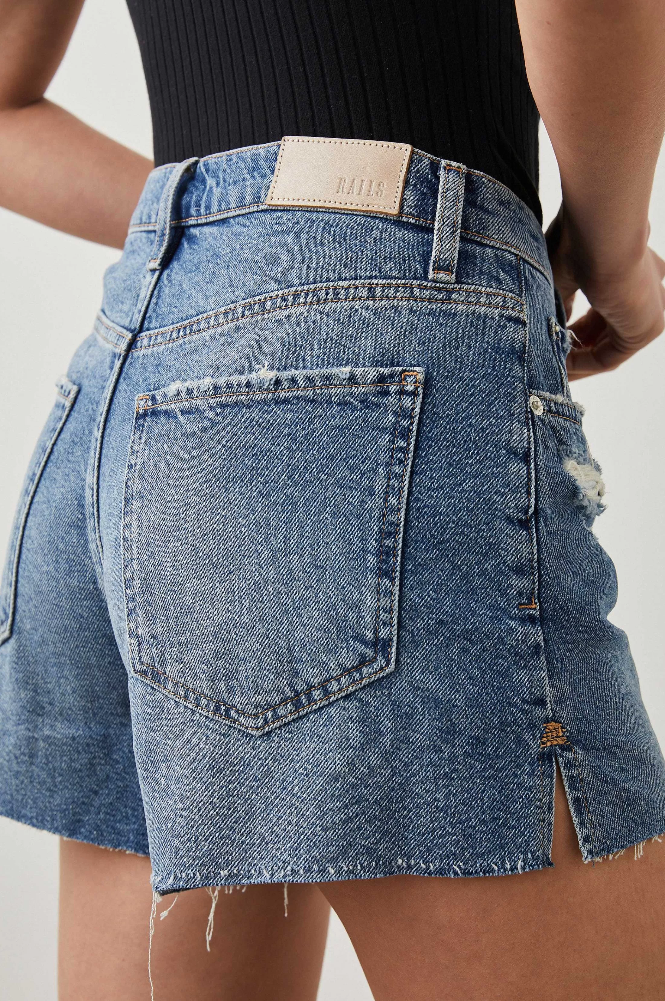 Denim-Rails Zuma Kort - Vintage Sapphire Distress